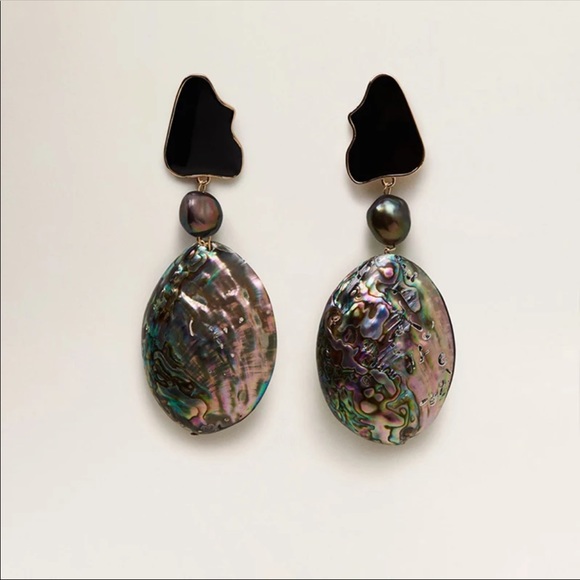 BEAUTIFUL ABALONE EARRINGS - Picture 2 of 4